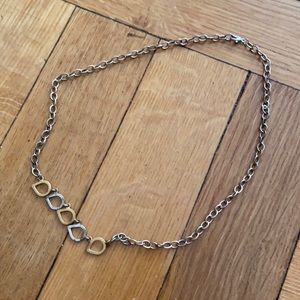 Pretty necklace! Silver and gold!